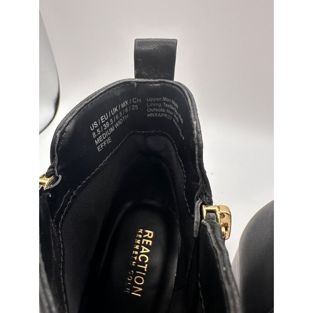 Kenneth Cole Reaction Size 8.5M  Ankle Boots Side Zipper Faux Leather - Picture 9 of 10